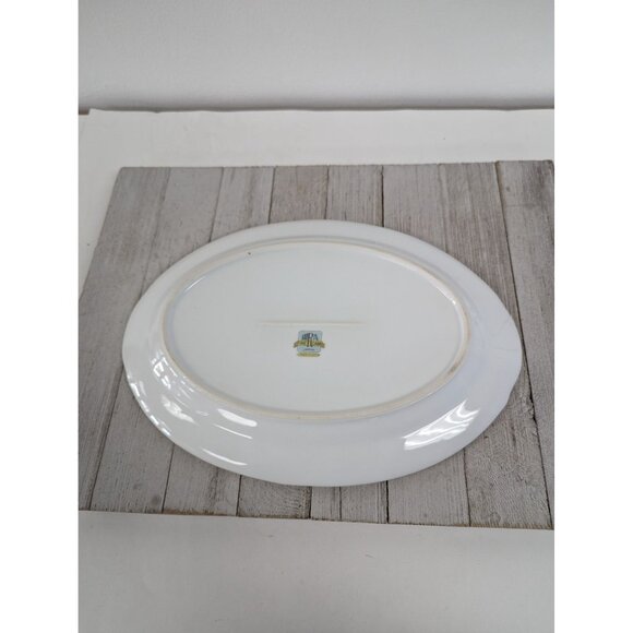 Vintage Hira Tah-Kay Bamboo China Oval Serving Platter 12" - Picture 4 of 5